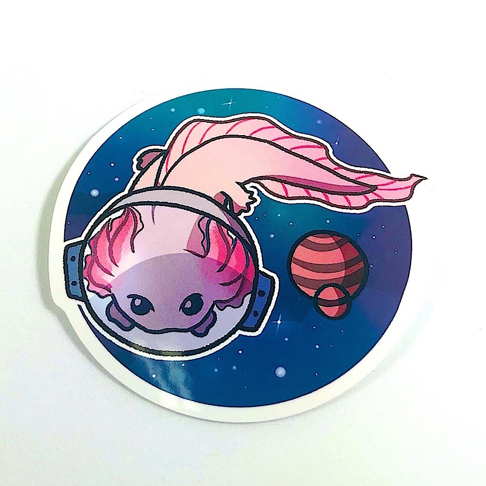 Explorer Axolotl Crazy Trending WaterProof Single Decor Accent Sticker